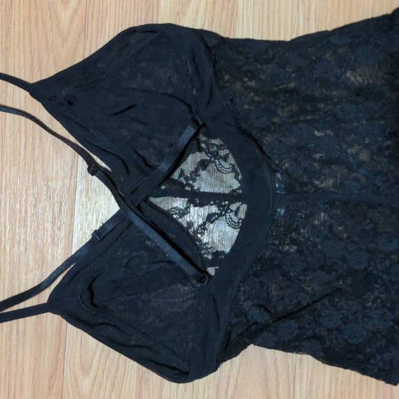 FINAL PRICE Intimately Free People Black Lace Bodysuit XS Festival Y2K - Picture 5 of 6
